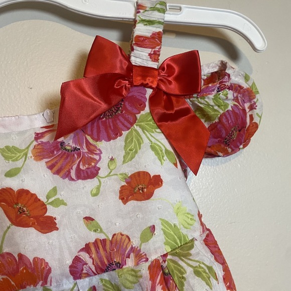 IRIS AND IVY - Spring Summer  Girls  Red Poppies Floral Dress - size 6X Easter - Picture 3 of 5